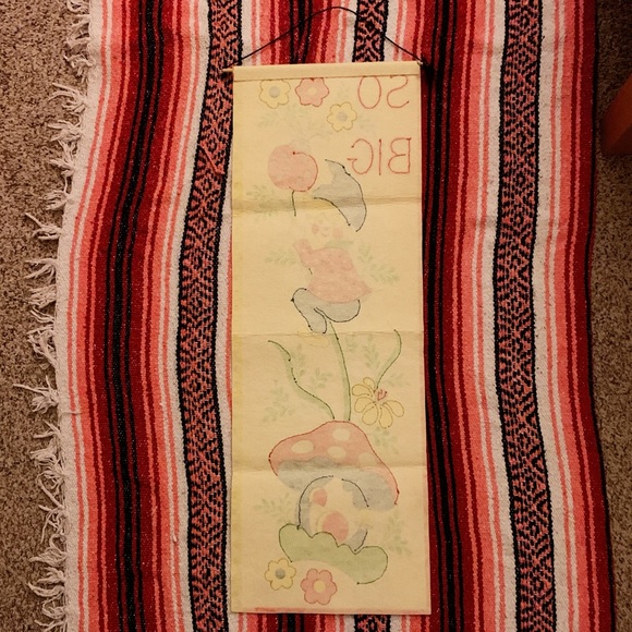 SOLD 70s Dyed Felt & Sequin Kid's Growth Chart - Picture 4 of 4